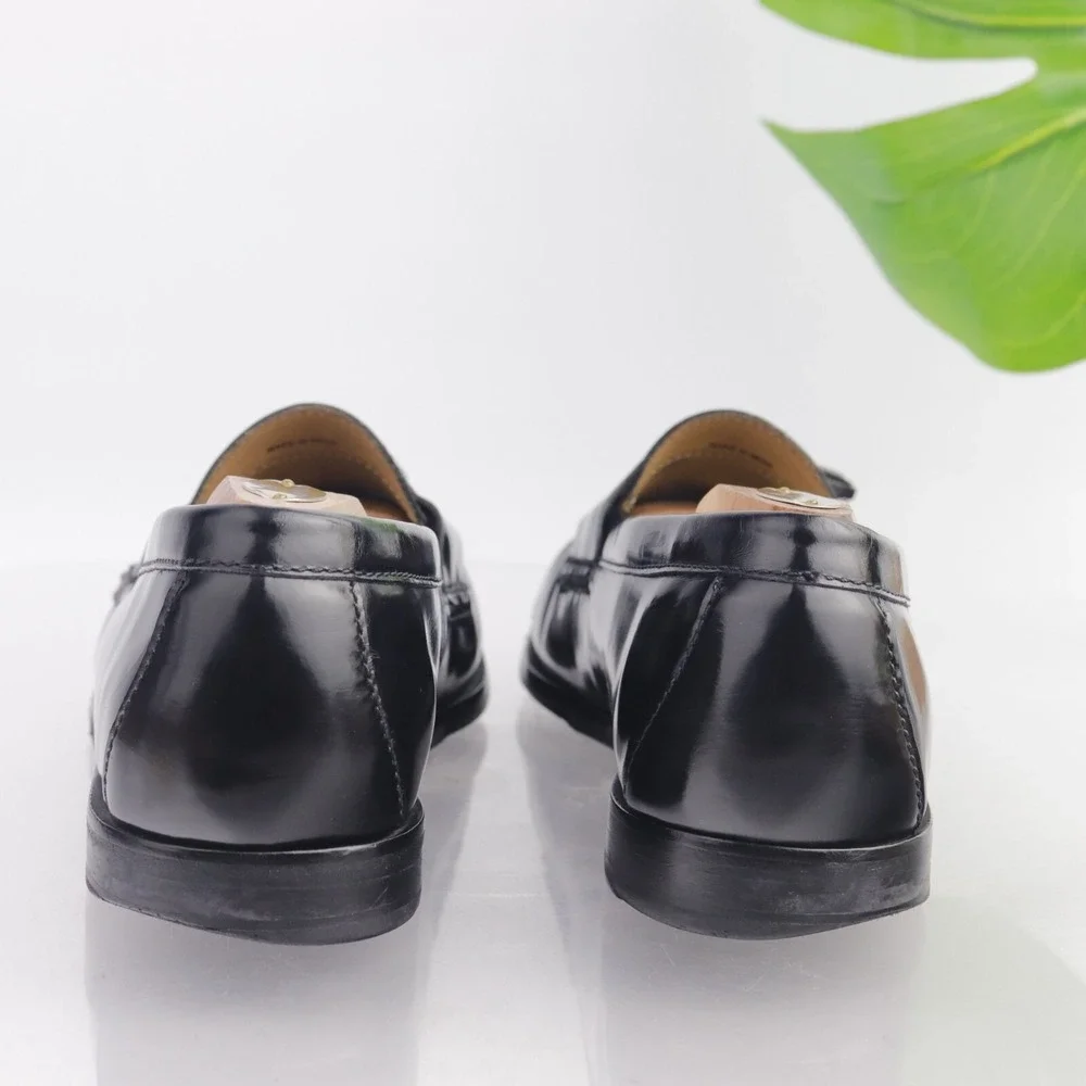 Cole Haan Mens Pinch Grand Tasseled Loafers Size 10 M Black Leather Dress Shoes